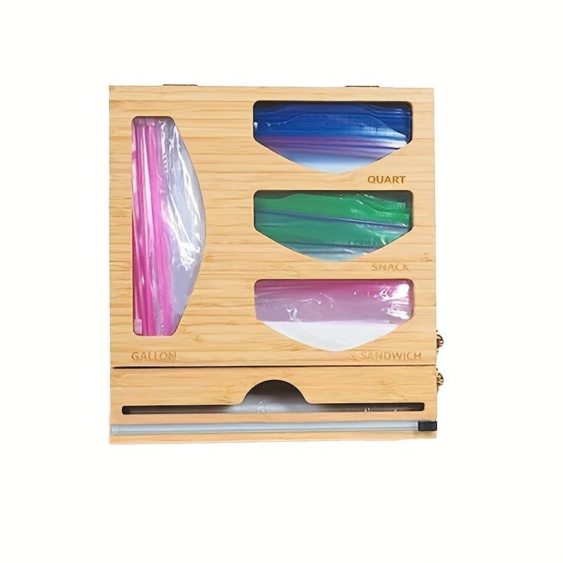 2-in-1 Ziplock Bag and Aluminum Foil Storage Box with Cutter