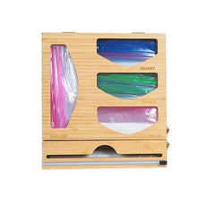 2-in-1 Ziplock Bag and Aluminum Foil Storage Box with Cutter