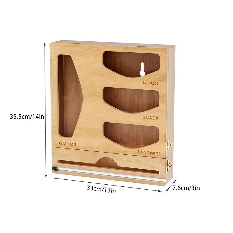2-in-1 Ziplock Bag and Aluminum Foil Storage Box with Cutter