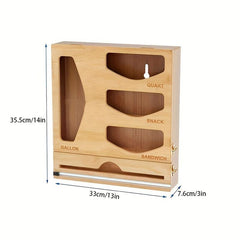 2-in-1 Ziplock Bag and Aluminum Foil Storage Box with Cutter