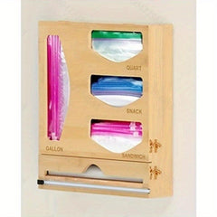 2-in-1 Ziplock Bag and Aluminum Foil Storage Box with Cutter