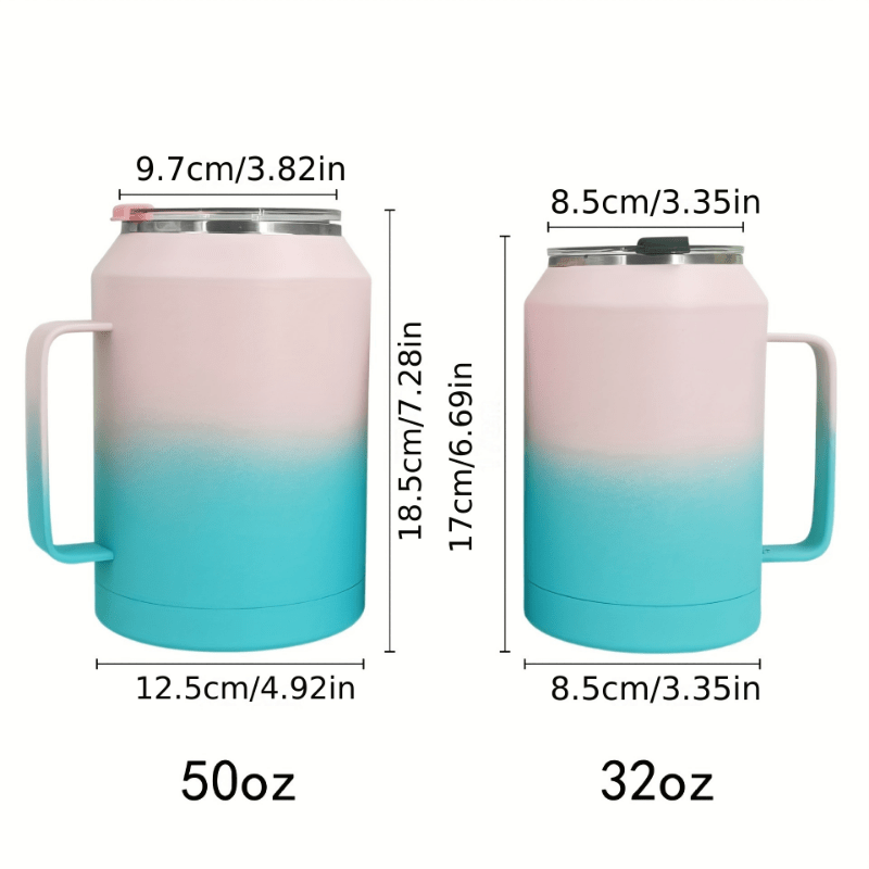 32oz 50oz Stainless Steel Tumbler with Handle and Lid
