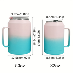 32oz 50oz Stainless Steel Tumbler with Handle and Lid