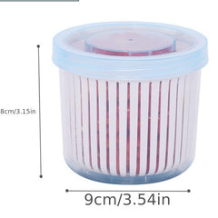 BPA Plastic Food Storage Container with Drainage for Vegetables and Fruits