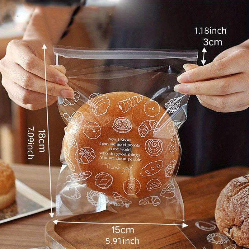 100pcs Clear Toast Sandwich Bread Ziplock Bag Food Packaging Vacuum Sealer Bags