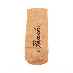 Retro Burlap Wine Packaging Bag with Drawstring Pocket