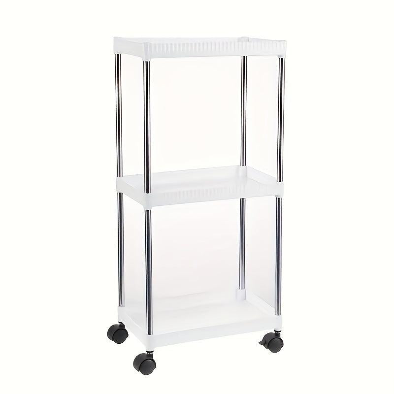 1pc Layer Storage Rack with Wheels Large Capacity Vegetable and Fruit Basket