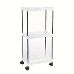1pc Layer Storage Rack with Wheels Large Capacity Vegetable and Fruit Basket