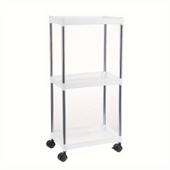 1pc Layer Storage Rack with Wheels Large Capacity Vegetable and Fruit Basket