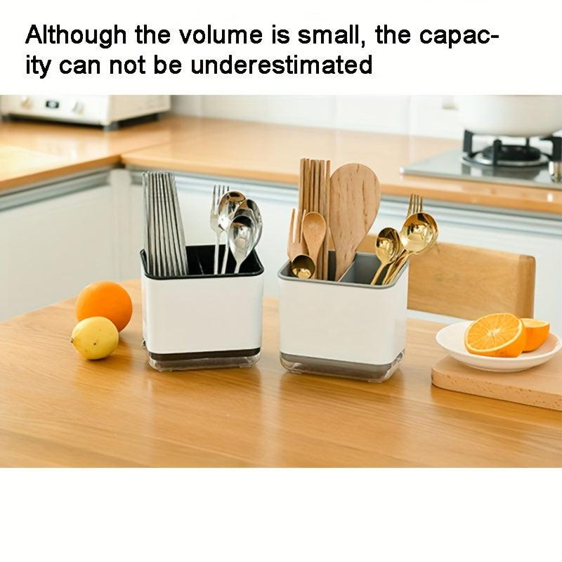 Chopsticks Basket Utensils Storage Rack with Transparent Bottom