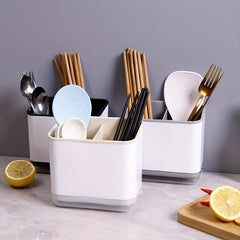 Chopsticks Basket Utensils Storage Rack with Transparent Bottom