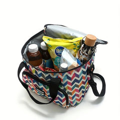 10L Polka Dot Insulated Lunch Bag Waterproof Leakproof Freezable