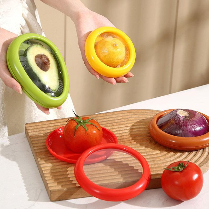4pcs Avocado Preservation Box Food Storage Container Freshkeeping Covers