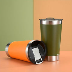 Stainless Steel Thermal Tumbler - Hot & Cold Drinks On-The-Go