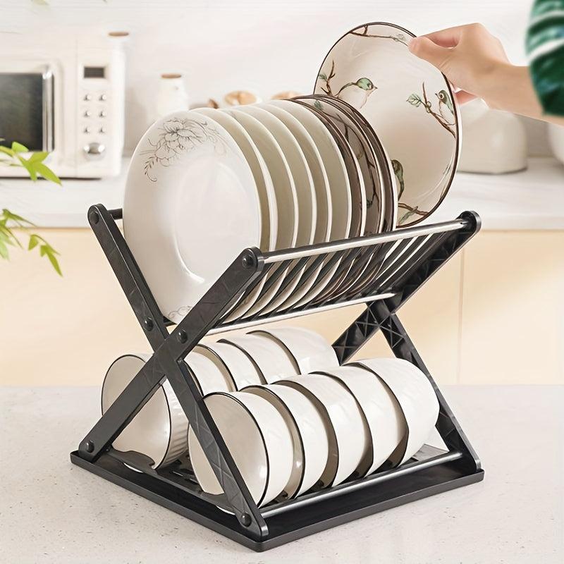 Large Capacity Kitchen Dish Storage And Draining Rack