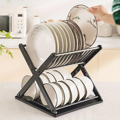 Large Capacity Kitchen Dish Storage And Draining Rack