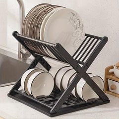 Large Capacity Kitchen Dish Storage And Draining Rack