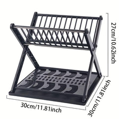Large Capacity Kitchen Dish Storage And Draining Rack