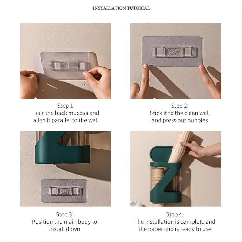 Wall Mounted Paper Cup Holder No More Messy Punches