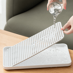 Grey Drain Board for Serving Fruit and Vegetables