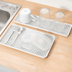 Grey Drain Board for Serving Fruit and Vegetables
