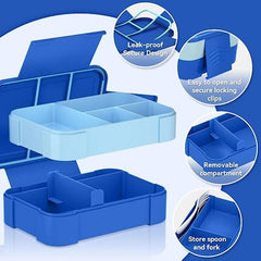 Bento Box 1550ML Lunch Containers 6 Compartments Microwave Dishwasher Safe