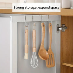 304 Stainless Steel Double S Hook Punch for Cabinet Door Coat Rack