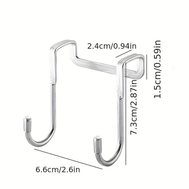 304 Stainless Steel Double S Hook Punch for Cabinet Door Coat Rack