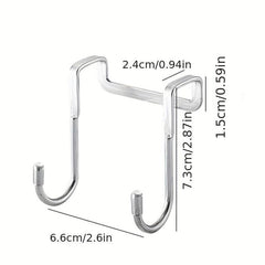304 Stainless Steel Double S Hook Punch for Cabinet Door Coat Rack