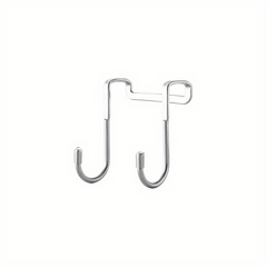 304 Stainless Steel Double S Hook Punch for Cabinet Door Coat Rack