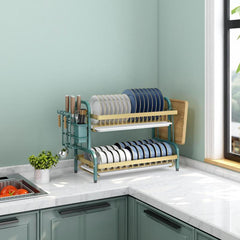 3-Tier Dish Rack with Tray, Utensil Holder, Large Capacity, Cutting Board Holder