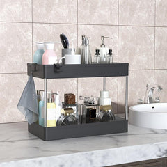 2 Layers Under Sink Shelf Bathroom Storage Rack