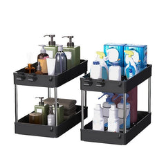 2 Layers Under Sink Shelf Bathroom Storage Rack