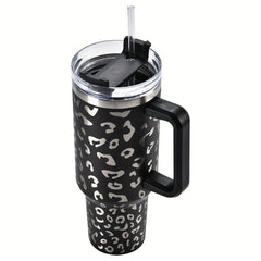 40oz Stainless Steel Tumbler with Lid Straw Handle Vacuum Insulated
