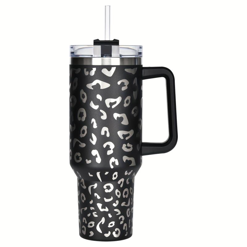 40oz Stainless Steel Tumbler with Lid Straw Handle Vacuum Insulated