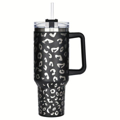 40oz Stainless Steel Tumbler with Lid Straw Handle Vacuum Insulated
