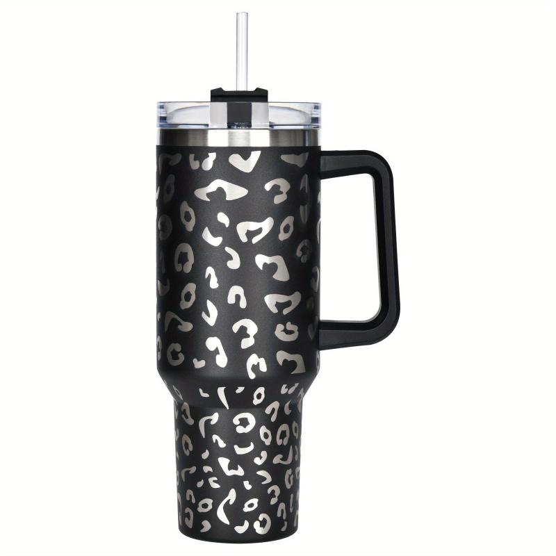 40oz Stainless Steel Tumbler with Lid Straw Handle Vacuum Insulated