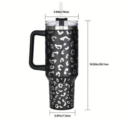 40oz Stainless Steel Tumbler with Lid Straw Handle Vacuum Insulated