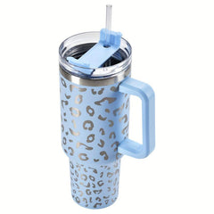 40oz Stainless Steel Tumbler with Lid Straw Handle Vacuum Insulated