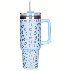 40oz Stainless Steel Tumbler with Lid Straw Handle Vacuum Insulated