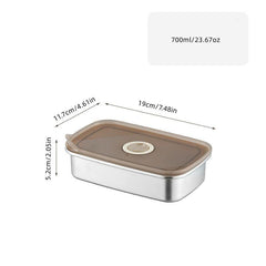 Japanese Stainless Steel Fresh Keeping Box for Fruits and Food