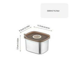 Japanese Stainless Steel Fresh Keeping Box for Fruits and Food