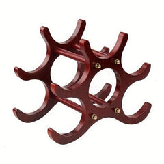 Wood Wine Storage Rack For Countertop - Holds 5 Bottles