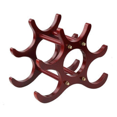 Wood Wine Storage Rack For Countertop - Holds 5 Bottles