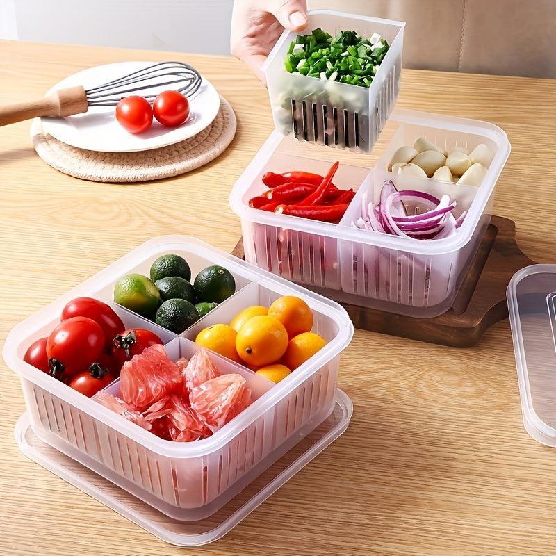 4 in 1 Refrigerator Vegetable Fruits Fresh Keeping Box