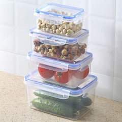4pcs Kitchen Food Containers Reusable Fresh keeping Fruit And Vegetable Crisper