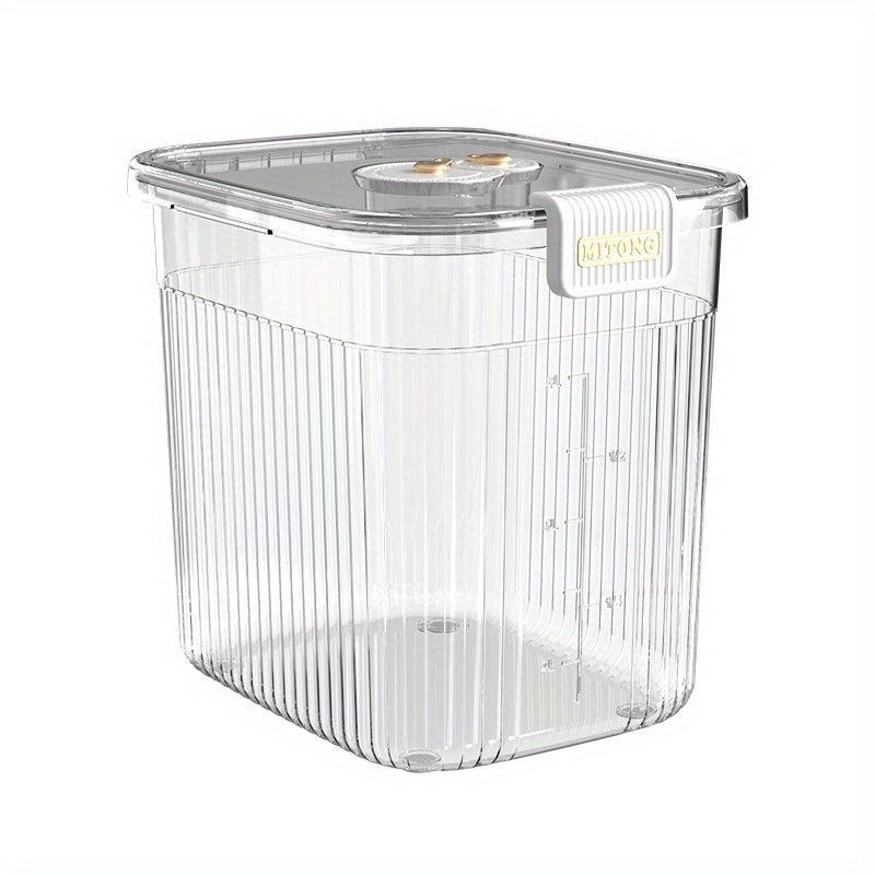 Large Capacity Rice Bucket Clear Cereal Container Airtight Storage