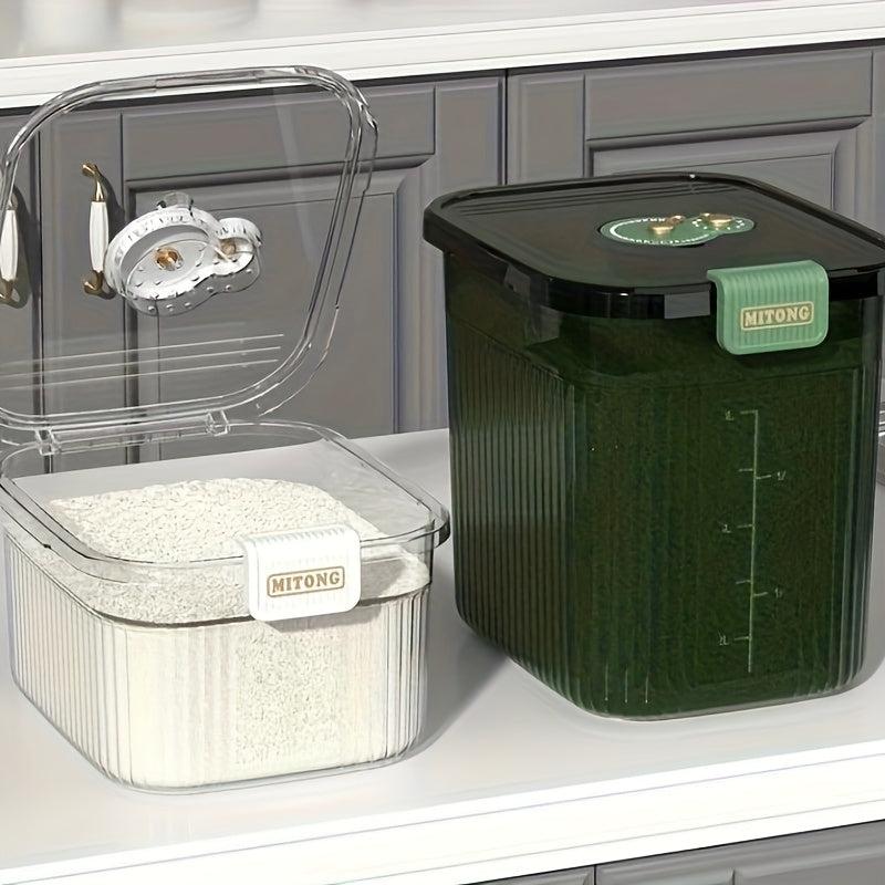 Large Capacity Rice Bucket Clear Cereal Container Airtight Storage