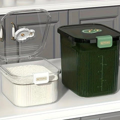 Large Capacity Rice Bucket Clear Cereal Container Airtight Storage