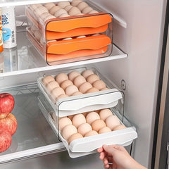 2-Layer Egg Carton Refrigerator Storage Box Stackable Egg Bracket